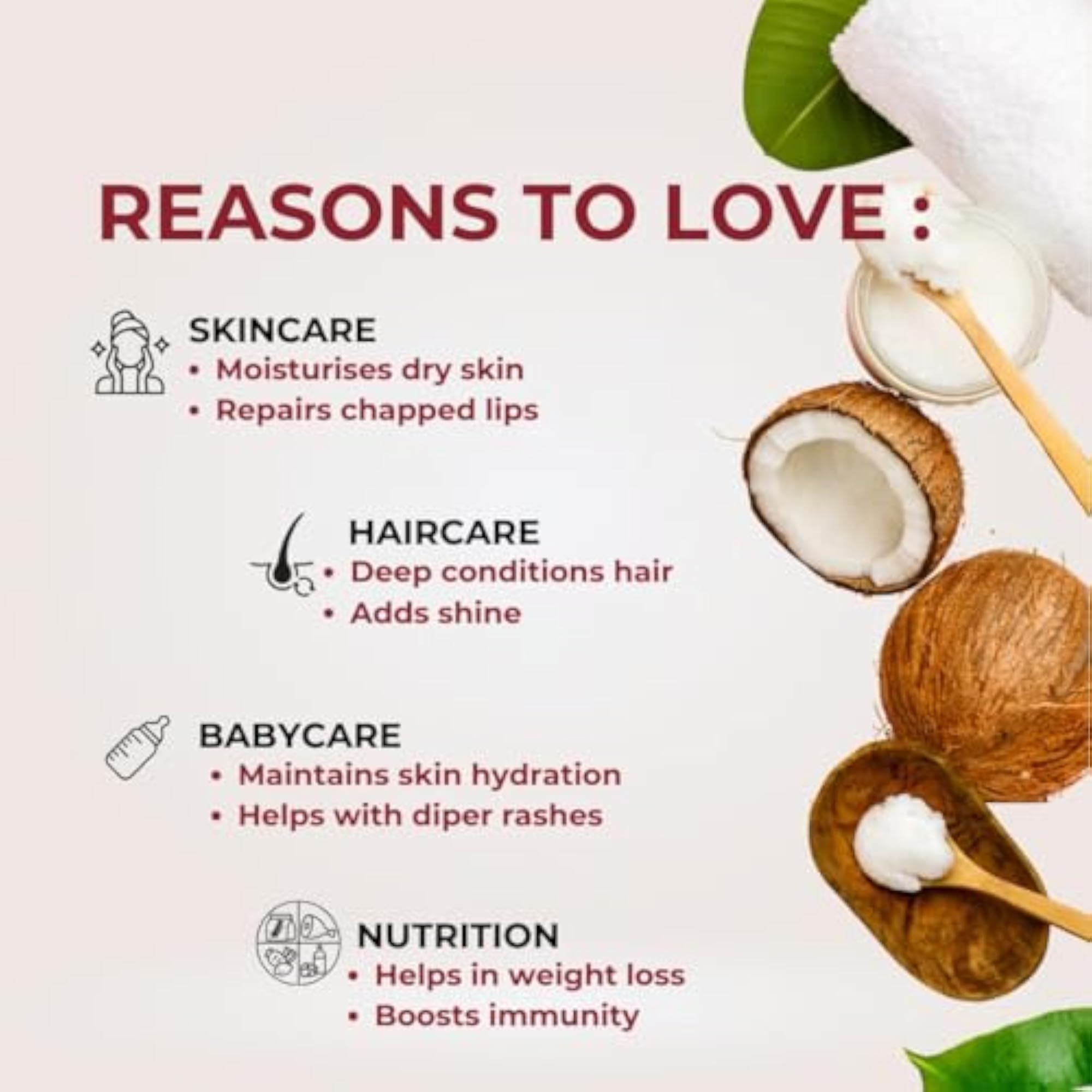 Coconut Oil Body Lotion, 30ml, Lightweight & Non-Greasy
